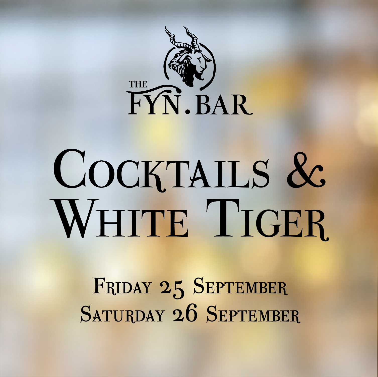 Cocktails & White Tiger - 25 & 26 Sep 2026