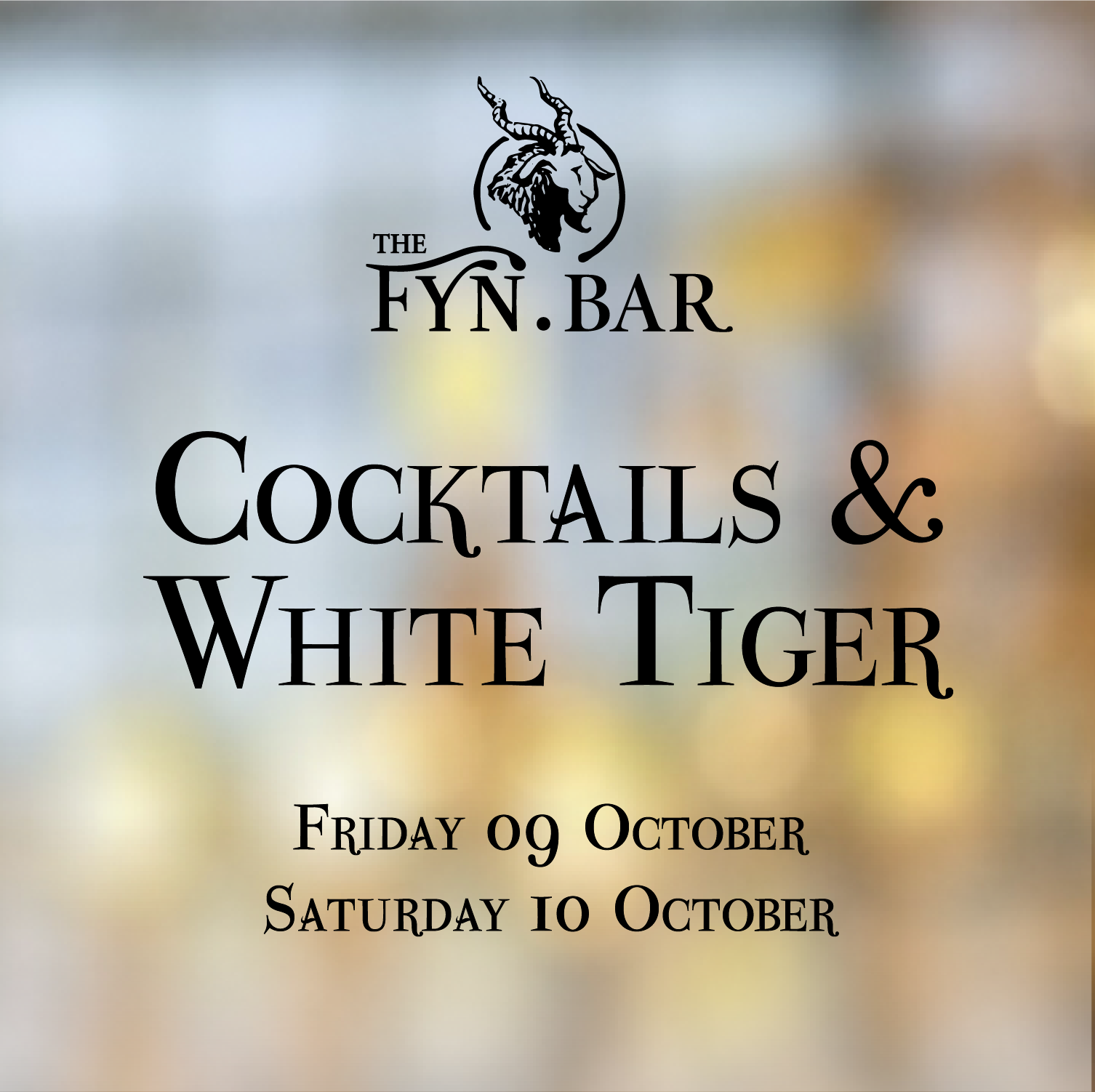 Cocktails & White Tiger - 9 & 10 Oct 2026