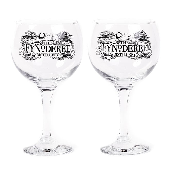 Pair of Fynoderee Distillery Gin Glasses